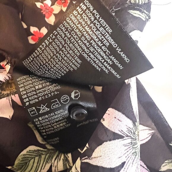 H&M Sheer Collared Button Down Tank Sleeveless Shirt - Picture 12 of 12